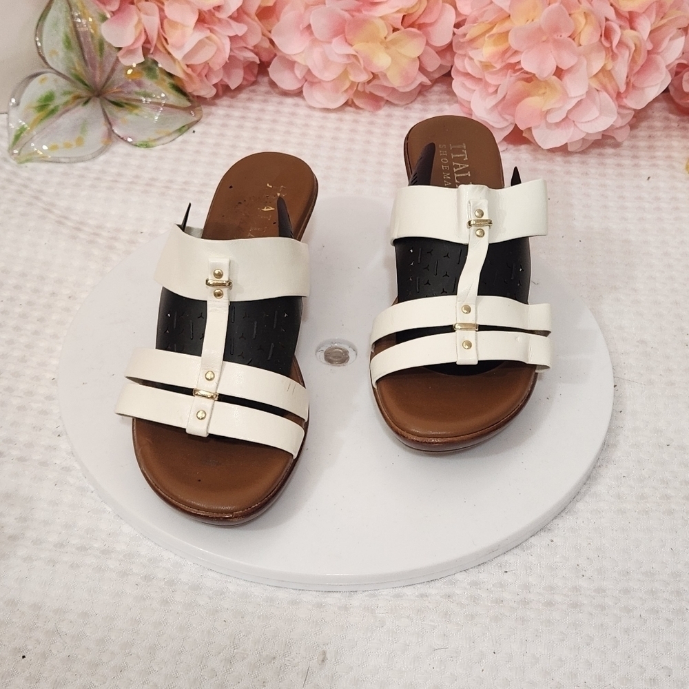 ITALIAN SHOEMAKERS Women's Clover Wedge Sandal Size 7